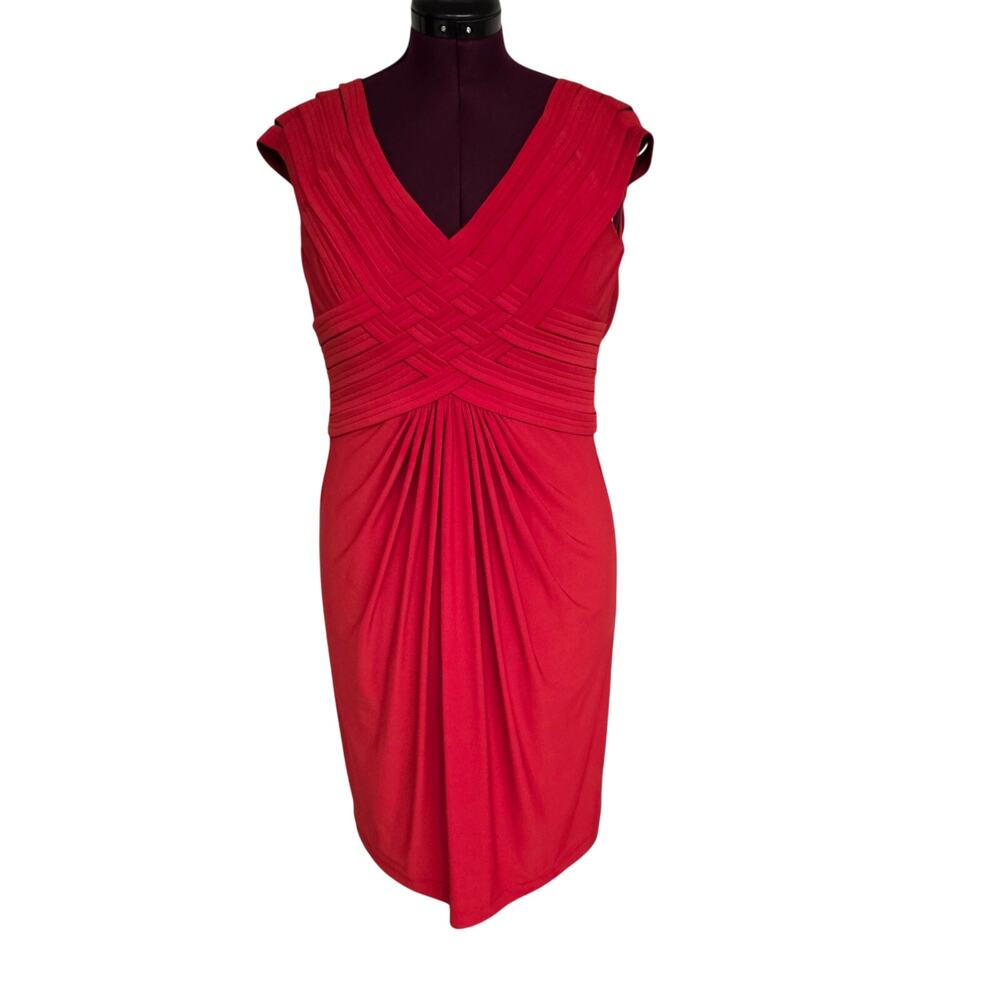 NEW NWT Women's Andre Oliver Red Off the Shoulder Party Cocktail Dress | Size 10